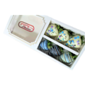 6pcs Blue Black White Sprinkles Chocolate Strawberries Gift Box